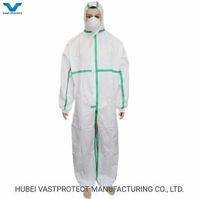CE Approved Type 5/6 Waterproof Breathable Film Microporous Anti-Static Yellow Coverall