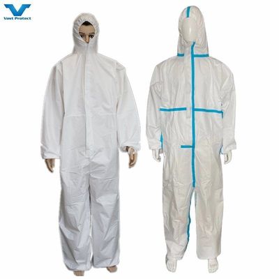 Cat 3 Type 56 Protective Nonwoven PP Disposable Microporous Coverall All-in-one Suit