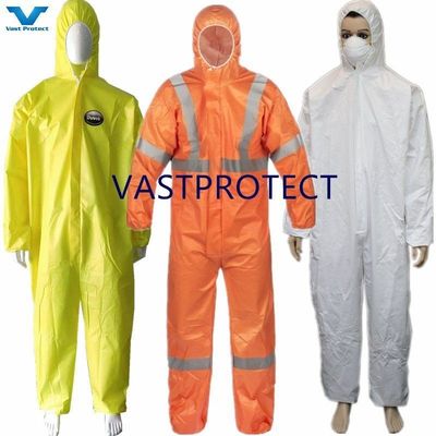 CE Cat 3 III Type 4/5/6 Safety Protective PPE SMS Disposable Coverall for Benefit