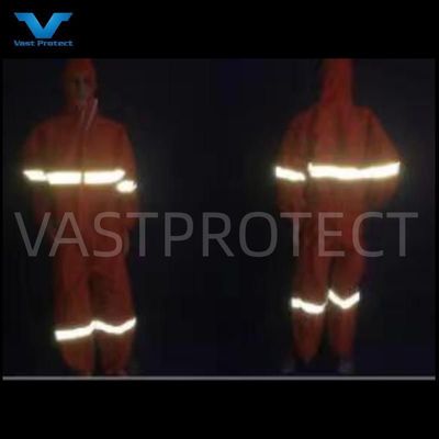 55GSM Cat 3 SMS Microporous Disposable Protective Clothing for Asbestos Removal in Spring/Summer