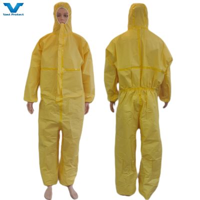 55GSM Cat 3 SMS Microporous Disposable Protective Clothing for Asbestos Removal in Spring/Summer