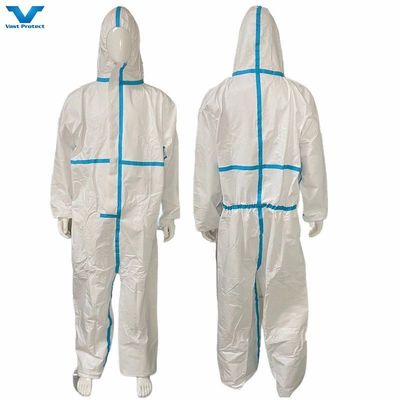 CE Certificate En14126 Cat 3 Type 4/5/6 Coverall Serged 4 or 5-Thread Over-Locked Seam