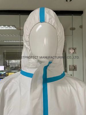 CE Certificate En14126 Cat 3 Type 4/5/6 Coverall Serged 4 or 5-Thread Over-Locked Seam