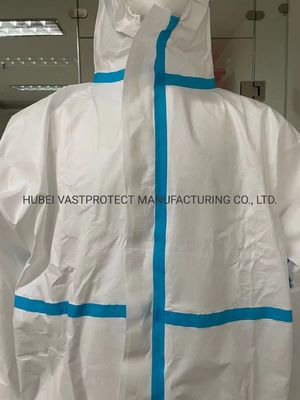 CE Certificate En14126 Cat 3 Type 4/5/6 Coverall Serged 4 or 5-Thread Over-Locked Seam