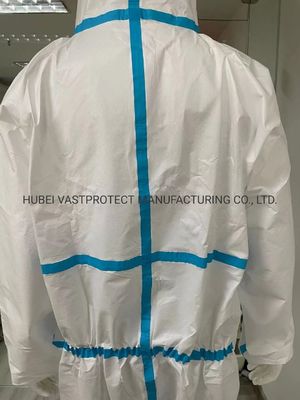 CE Certificate En14126 Cat 3 Type 4/5/6 Coverall Serged 4 or 5-Thread Over-Locked Seam