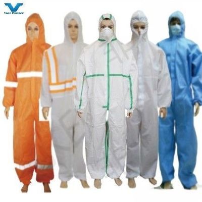 Stock Adequate Supply PPE Disposable Protective Coveralls Nonwoven White CE Coverall