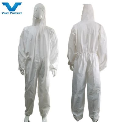 CE Type5/6 En1149 Anti-Splash Waterproof Mircoporous Coveralls for Protective Isolation