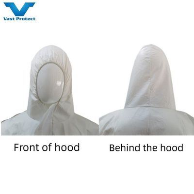 CE Type5/6 En1149 Anti-Splash Waterproof Mircoporous Coveralls for Protective Isolation