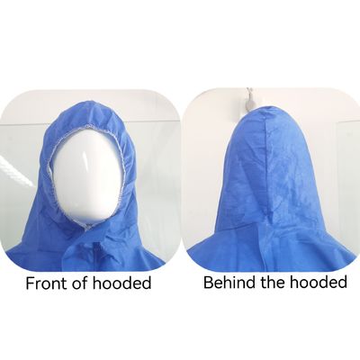 Without Logo Printing SMS Nonwoven Coverall Lightweight Anti-Static Isolation Suit