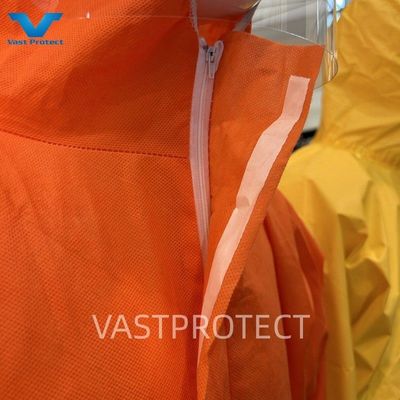 56GSM SMS Tyvek Industrial Protective Type 5 6 Coveralls with Reflective Type Sample