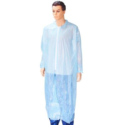 Sky Blue Lab Coats for Adults PPE Spp SMS 45GSM Splash-Proof Painting with Mao Collar