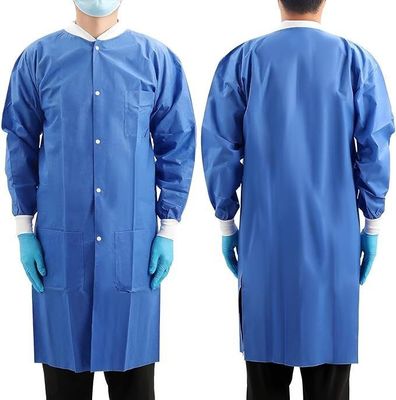 Disposable Jacket Lab Coat with Label Accessories and Open Fronted Structure from PPE