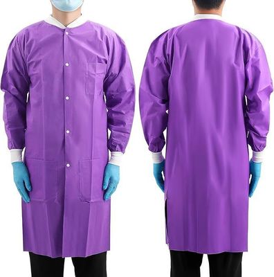 Disposable Jacket Lab Coat with Label Accessories and Open Fronted Structure from PPE