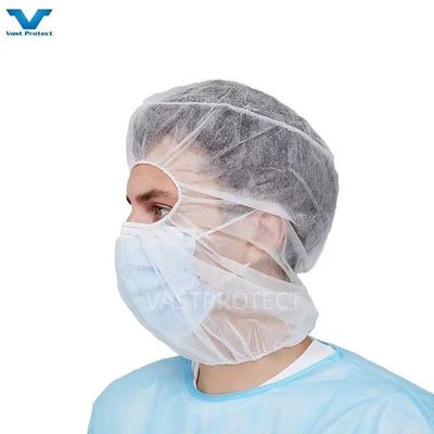 Free Sample Polypropylene Non-Woven PP Disposable Hair Net Bouffant Caps with Elastic Edge