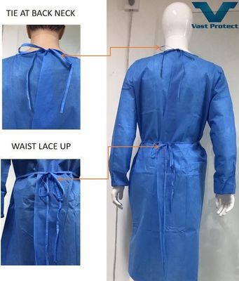Without Logo Printing SMS Isolation Gown Coverall Lightweight and Fluid Resistant