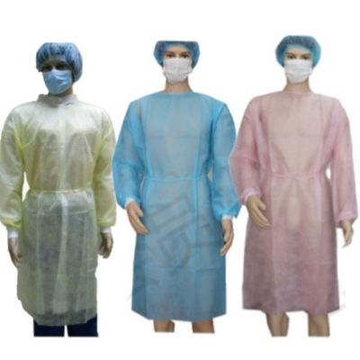 Closure Ties at Back of Neck and Waist Adult Isolation Gown with AAMI Level1/2/3