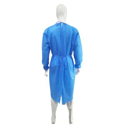 Adequate Inventory Nonwoven Isolation Gown Soft Anti-Static Gown with Knitted Cuffs