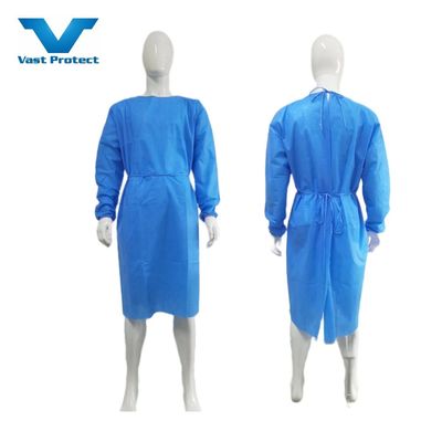 Breathable AAMI Level 1/2/3 Disposable Isolation Gown 120*140cm for Inspection Tour