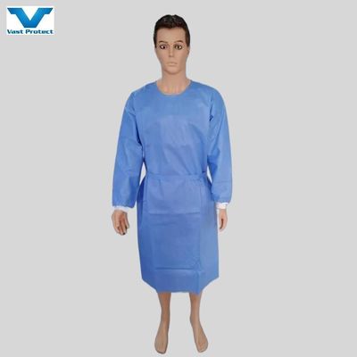 M/L/XL Waterproof Non-Sterile Isolation Gown AAMI Level 1/2/3 SMS Non-Woven Protective Clothing