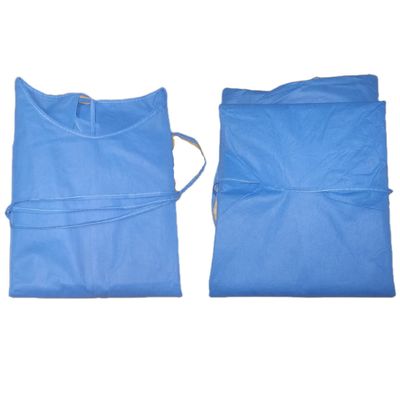 Level 1/2/3 Disposable SMS Blue Isolation Gowns Reinforced Tie Attachment Anti-Static