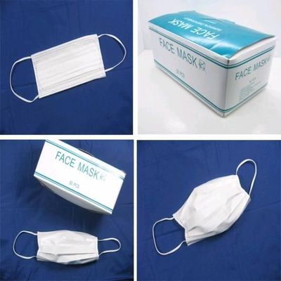 Disposable Type I II Iir Protective Black White Earloop PP 3ply Non-Woven Face Mask