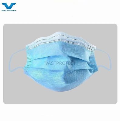 Blue Disposable Dust Mask with ISO13485 Certificate Earloop Typeiir 3ply Face Mask