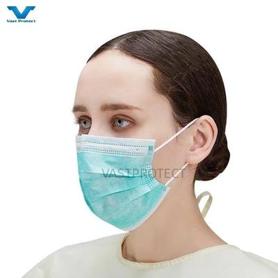 Blue Disposable Dust Mask with ISO13485 Certificate Earloop Typeiir 3ply Face Mask