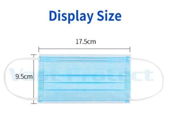 Blue Disposable Dust Mask with ISO13485 Certificate Earloop Typeiir 3ply Face Mask