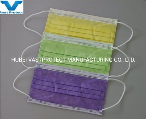 Customized En14683 3ply Breathable Earloop Adult Face Mask for Blue Age Group Adult