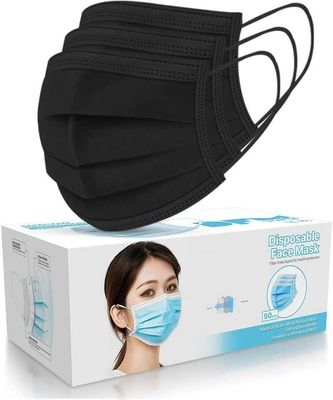 Highly Protective 3 Layer Flat Style Earloop Face Mask with Ear Loops and Earloop