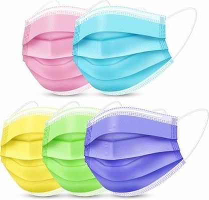 Highly Protective 3 Layer Flat Style Earloop Face Mask with Ear Loops and Earloop