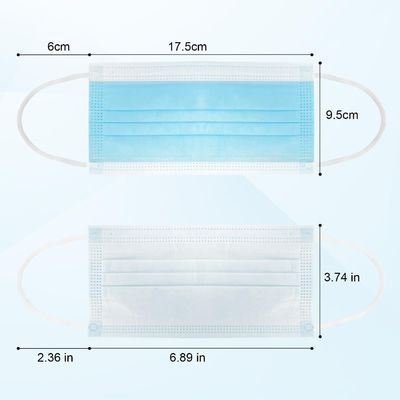 Customized Colored Disposable Face Mask 3 Ply Medical Supplies With Elastic Ear-Loop