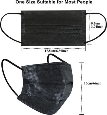 Flat ASTM Level 2 Disposable Face Mask With Nose Clip Elastic CE ISO 13485 FDA Bef 98%