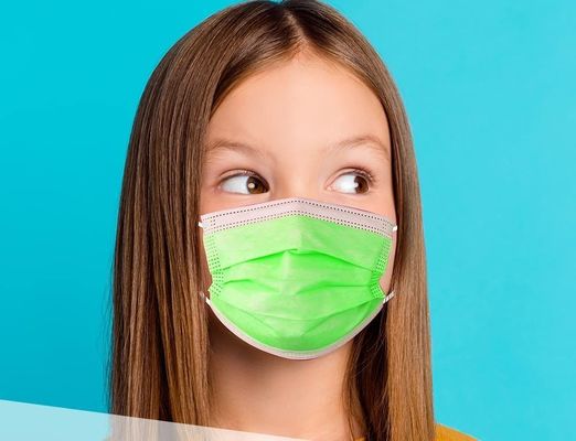 Non Sterilization 3 Layer Earloop Disposable Face Mask for Kids Teens 14.5*9.5 Cm