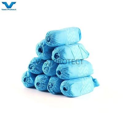Customizable Labs Disposable PP 10-30g Elastic Blue Anti-Slip Printed Shoe Cover for Labs