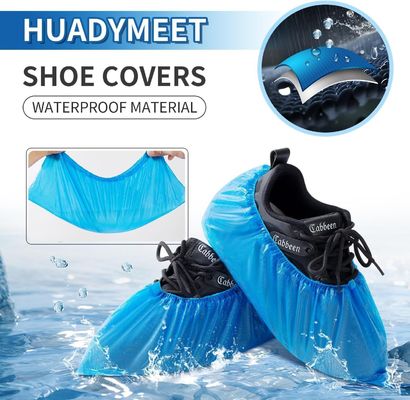 Waterproof Slip Resistant Durable CPE Plastic Disposable Shoe Boot Cover for Hospital