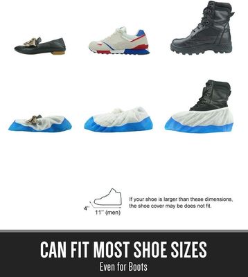 Cleaning Blue and White V206 Heavy Duty PP CPE Waterproof Disposable Foot Shoe Cover