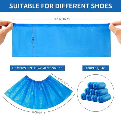 Light-Weight 15*36cm PE CPE Shoe Cover for Dental Procedures Handmade or Machine-Made