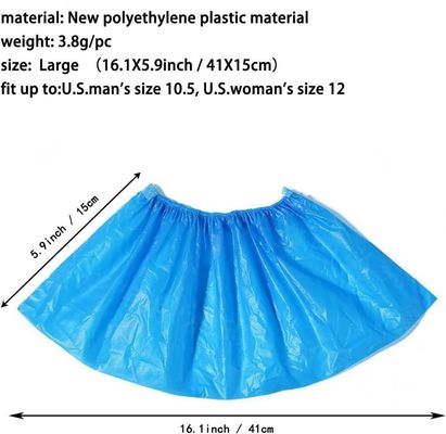 Light-Weight 15*36cm PE CPE Shoe Cover for Dental Procedures Handmade or Machine-Made