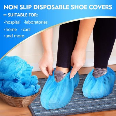 Logo Printing Anti-Static Non-Skid Disposable Shoe Cover for Machine or Hand Made