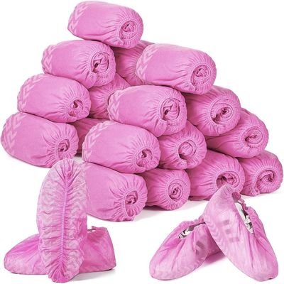 Logo Printing Anti-Static Non-Skid Disposable Shoe Cover for Machine or Hand Made
