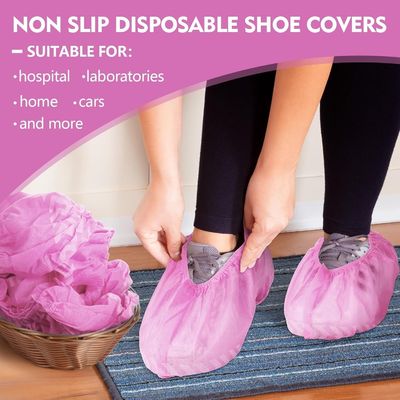 18*41cm Elastic Style Disposable Non-Woven PP/PE/CPE Shoe Cover for Dental Supplies