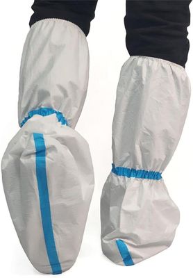 Disposable Boot Cover Dustproof Sterile Micro-Porous Sf White With Blue Line 15*39cm