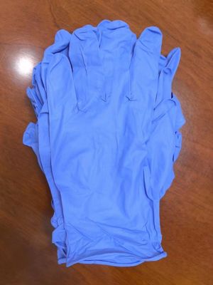Blue Nitrile Gloves No Latex Powder Free ISO Certified 240mm Length for Food Handling