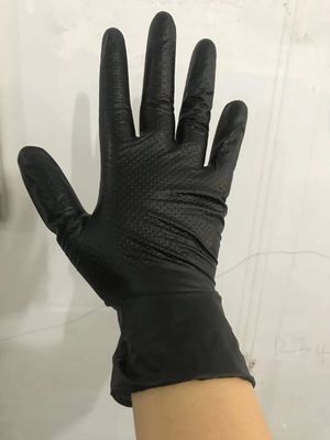 Disposable Black Nitrile Examination Gloves Sizes S M L XL 9 Inch Aql 1.5 for Gardening