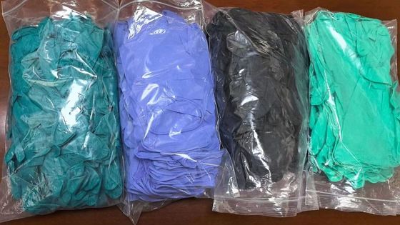 Disposable Black Nitrile Examination Gloves Sizes S M L XL 9 Inch Aql 1.5 for Gardening