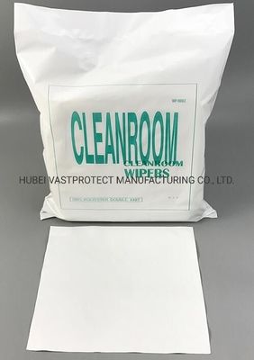 120GSM ESD Anti-Static Lint Free 100% Polyester White Clean-Room Wipers Customization