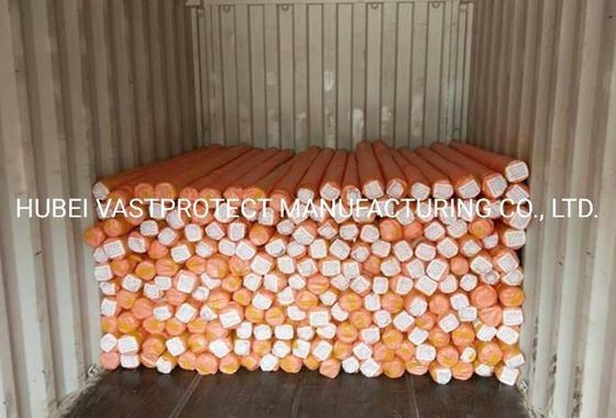 3.65m Width Double Sided Orange PE Tarpaulin Roll with Paper Core Coating Double Sides