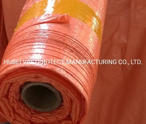 Double Sided Orange PE Poly Tarps Roll with Paper Core and Customization Made Easy